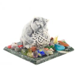 Сувенир "Котенок с клубком" из мрамолита