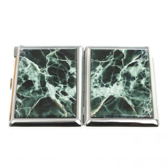 Портсигар на 20 сигарет с зажигалкой камень офит 123402