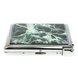 Портсигар на 20 сигарет с зажигалкой камень офит