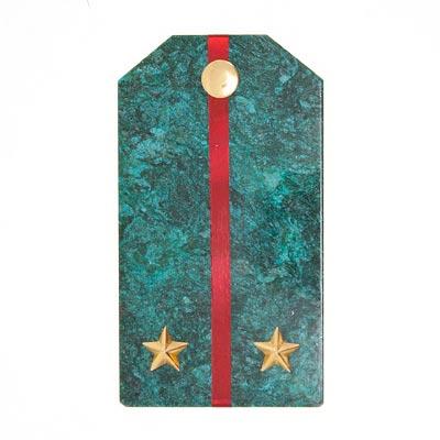 Сувенирный магнит &amp;quot;Погон Лейтенант ВС&amp;quot; камень змеевик 113863