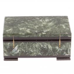 Шкатулка из камня серафинит 9х6х4 см