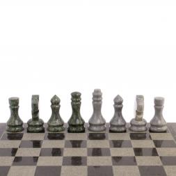 Шахматы с гравировкой "Греческий орнамент" 40х40 см гранит