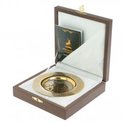 Тарелка с гравюрой &amp;quot;Исаекиевский собор. Санкт-Петербург&amp;quot; 12 см в подарочной упаковке Златоуст