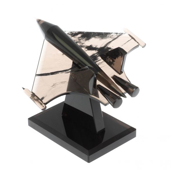 Сувенир &amp;quot;Самолет СУ - 30&amp;quot; из черного обсидиана 128719