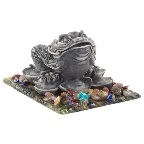 Сувенир &amp;quot;Жаба на монетах&amp;quot; из мрамолита 120592