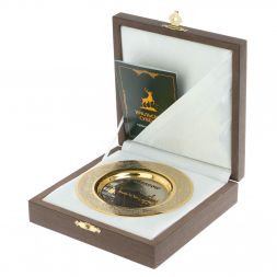 Тарелка с гравюрой &amp;quot;Москва&amp;quot; 12 см в подарочной упаковке Златоуст