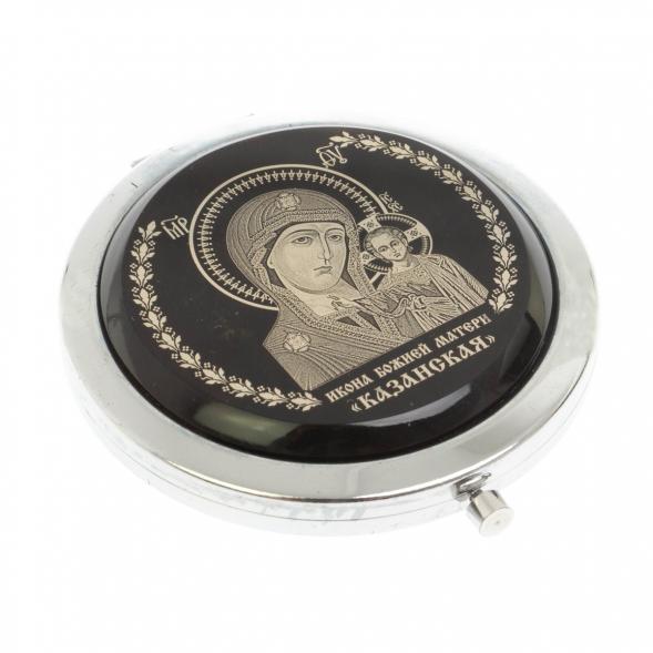Зеркало с иконой &amp;quot;Казанская&amp;quot; из черного обсидиана 129594