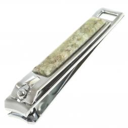 Кусачки для ногтей с камнем желтый апатит