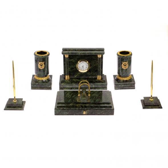 Настольный набор &amp;quot;Цезарь&amp;quot; камень змеевик 125101