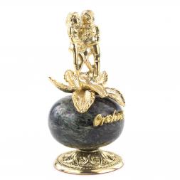 Статуэтка "Орхидея" бронза змеевик