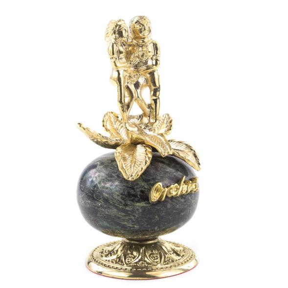 Статуэтка &amp;quot;Орхидея&amp;quot; бронза змеевик 120981