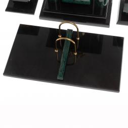 Настольный набор "Георгий Победоносец" змеевик