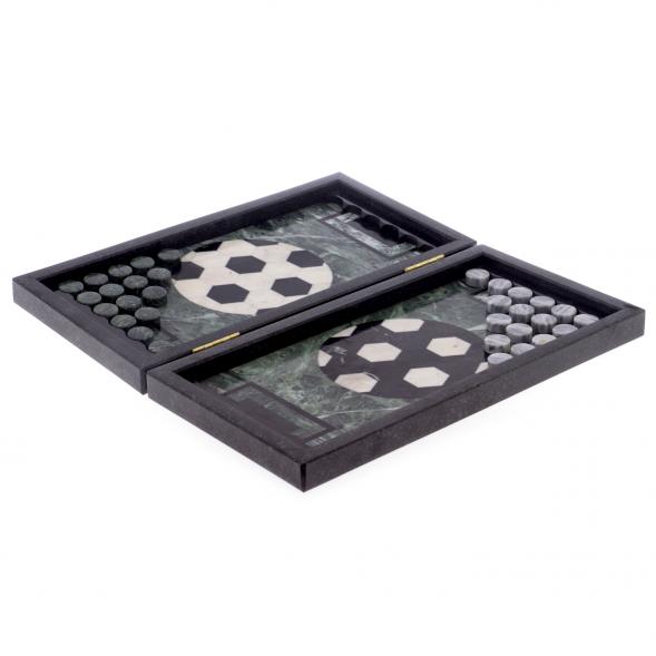 Каменные нарды &amp;quot;Футбол&amp;quot; змеевик гранит 122258