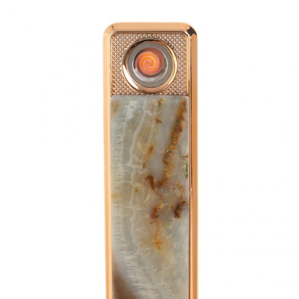 Электронная USB зажигалка из камня агат 126701