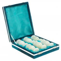 Набор рюмок из белого оникса в футляре 4х6,5 см 20 мл (1,5х3) 6 шт