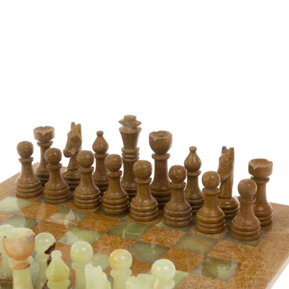 Шахматы &amp;quot;Статус&amp;quot; доска 30х30 см ракушечник оникс 128648