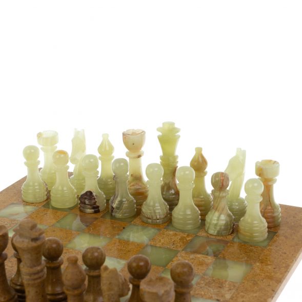 Шахматы &amp;quot;Статус&amp;quot; доска 30х30 см ракушечник оникс 128648