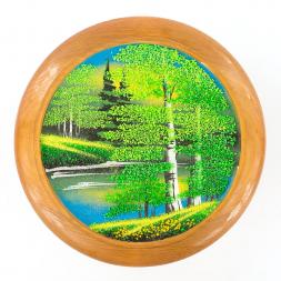 Тарелка декоративная "Лето" 20 см каменная крошка