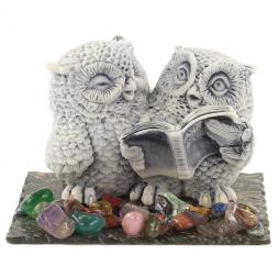 Сувенир &amp;quot;Совы с книгой&amp;quot; из мрамолита