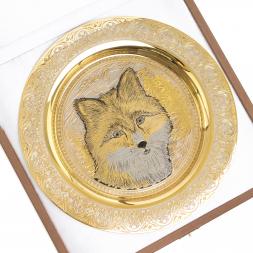 Тарелка с гравюрой &amp;quot;Лиса&amp;quot; 22,5 см Златоуст