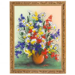 Картина из каменной крошки &amp;quot;Букет полевых цветов&amp;quot; багет 36х46 см