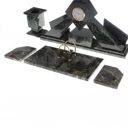 Письменный набор &amp;quot;Герб РФ&amp;quot; камень змеевик