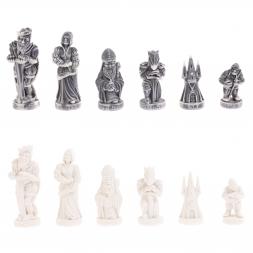 Шахматы &amp;quot;Северные народы&amp;quot; доска 40х40 см лемезит мрамор