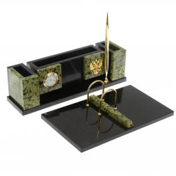 Настольный набор &amp;quot;Люкс&amp;quot; змеевик