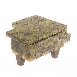 Шкатулка &amp;quot;Рояль&amp;quot; из змеевика 10х14х8 см