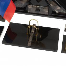 Настольный набор &amp;quot;Орел&amp;quot; из конгломерата с бюваром и лотком А4