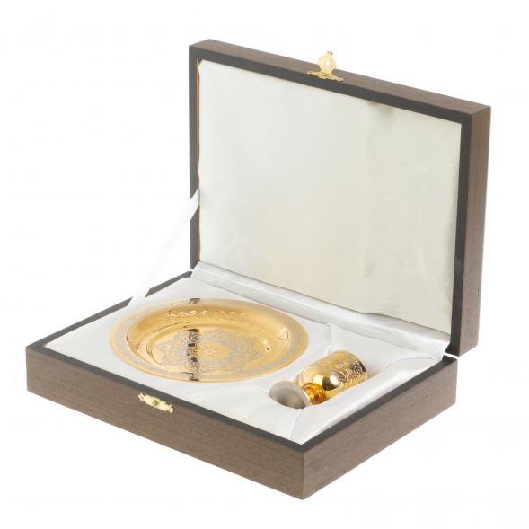 Водочный набор &amp;quot;На посошок&amp;quot; рюмка с тарелкой 40 мл Златоуст 127404