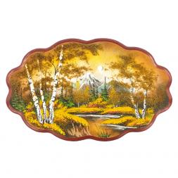 Панно с рисунком из каменной крошки &amp;quot;Осенняя ночь&amp;quot; 45х29 см