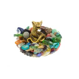 Статуэтка &amp;quot;Кобра&amp;quot; на самоцветах бронзовая 5х5х3 см