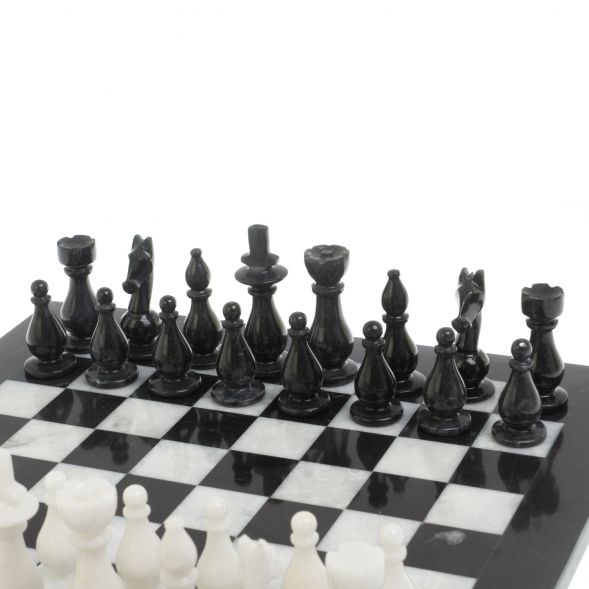 Шахматы из мрамора &amp;quot;Классические&amp;quot; люкс доска 30х30 см 127327