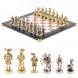 Шахматы настольные из камня &amp;quot;Средневековье&amp;quot; 44х44 см мрамор лемезит 119427