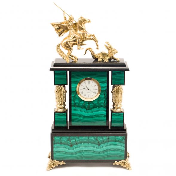 Часы &amp;quot;Георгий Победоносец&amp;quot; малахит 115037