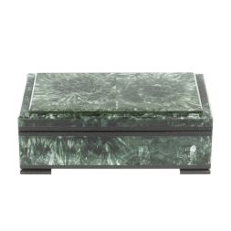 Шкатулка из камня серафинит 12,5х7,7х4,5 см