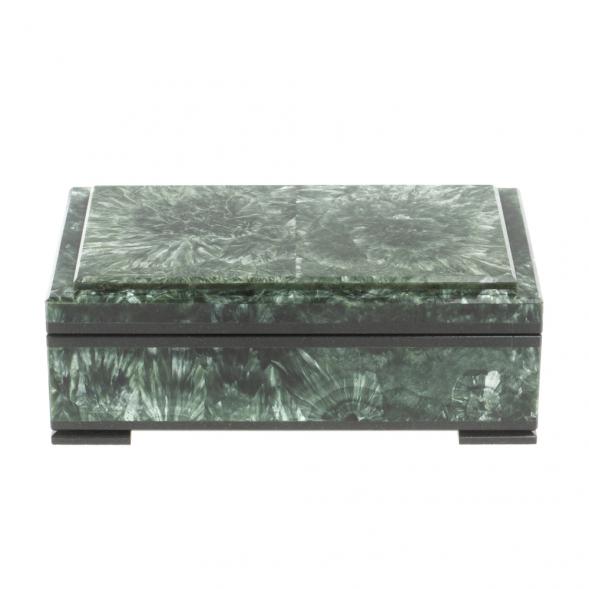 Шкатулка из камня серафинит 12,5х7,7х4,5 см 127488