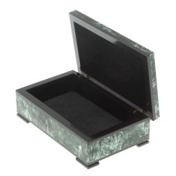 Шкатулка из камня серафинит 12,5х7,7х4,5 см