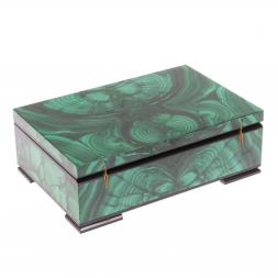 Шкатулка из малахита &amp;quot;Классика&amp;quot; 15х10х5,5 см