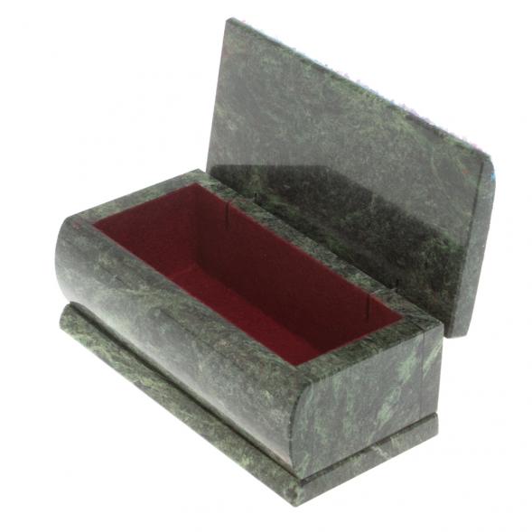 Шкатулка с росписью &amp;quot;Зима&amp;quot; камень змеевик 15х7,5х6 см 127407