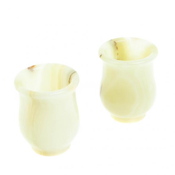 Набор стопок 2 шт &amp;quot;Тюльпан&amp;quot; из оникса 3,7х3,7х3,5 см в коробке (1,5х2) 128030