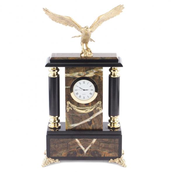 Каминные часы из камня с бронзой &amp;quot;Орел&amp;quot; 119783