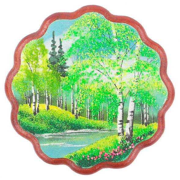 Панно с рисунком из камня &amp;quot;Лето&amp;quot; 16,5х16,5 см 120140