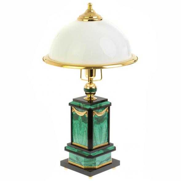 Лампа настольная из малахита Златоуст 129916