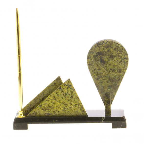 Мини-набор с часами &amp;quot;Капля&amp;quot; из змеевика 124745