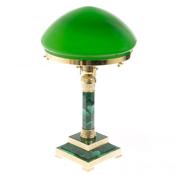 Лампа настольная камень малахит Златоуст 125420