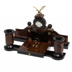 Настольный набор &amp;quot;Орёл&amp;quot; камень обсидиан