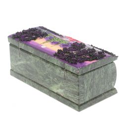 Шкатулка с росписью &amp;quot;Рассвет&amp;quot; камень змеевик 15х7,5х6 см