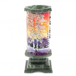 Ваза &amp;quot;Зима&amp;quot; из змеевика 8х8х17,5 см